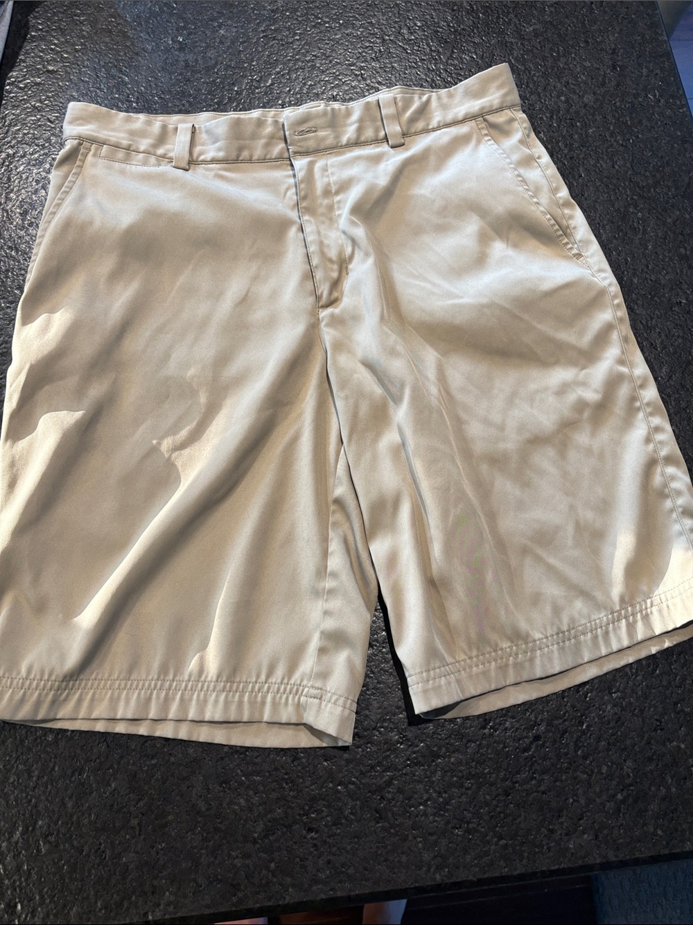 Nike Men's Flat Front Shorts in Khaki Beige